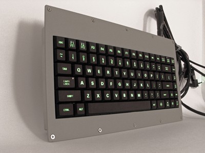 Cortron Model 80 Keyboard No Pointing Dev  Backlit Panel Mount Enclosure RoHS, Extreme shock performance MIL-STD-901D Grade A.