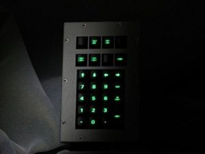 Cortron Model KP27 Keypad No Pointing Dev  Backlit Panel Mount Enclosure