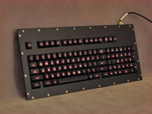 Cortron Model 100 Keyboard No Pointing Dev  Backlit Panel Mount Enclosure Special Drain Option.