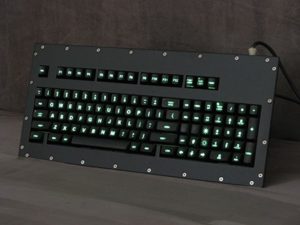 Cortron Model 100 Keyboard No Pointing Dev  Backlit Panel Mount Enclosure Keyboard controls remote trackball brightness.