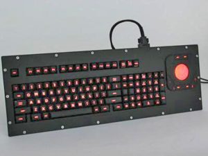 Cortron Model 100 Keyboard T20D  Backlit Panel Mount Enclosure
