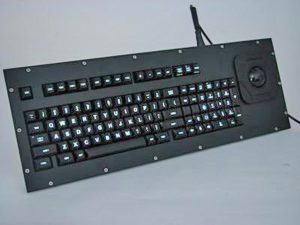 Cortron Model 100 Keyboard T20D  Backlit Panel Mount Enclosure Custom Function Key Legends.