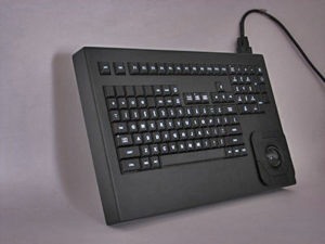 Cortron Model 121 Keyboard T20D  Backlit Table Top Enclosure Extreme shock and water resistance.