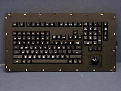 Cortron Model 121 Keyboard T14  Backlit Panel Mount Enclosure Light weight.