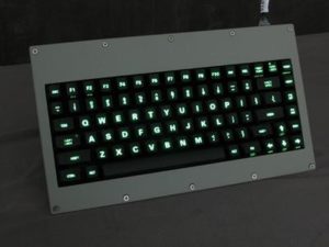 Cortron Model 80 Keyboard No Pointing Dev  Backlit Panel Mount Enclosure Extreme shock MIL-STD-901 Grade A