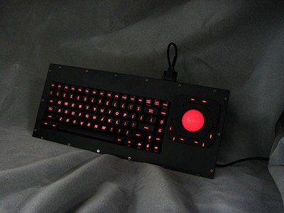 Cortron Model 80 Keyboard T20D  Backlit Panel Mount Enclosure Extreme shock resistance