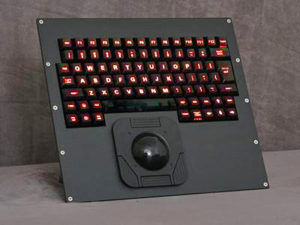 Cortron Model 84 Keyboard T25D  Backlit Panel Mount Enclosure