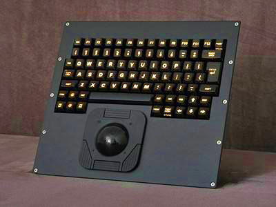 Cortron Model 84 Keyboard T25D  Backlit Panel Mount Enclosure