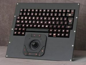 Cortron Model 84 Keyboard J006 JoyGrip Backlit Panel Mount Enclosure