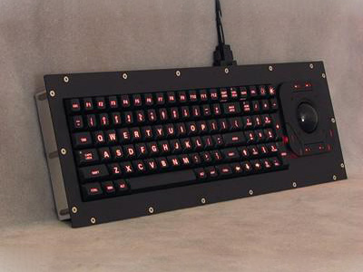 Cortron Model 90 Keyboard T20D  Backlit Panel Mount Enclosure Limited Current