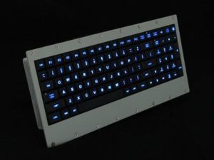 Cortron Model 90 Keyboard No Pointing Dev  Backlit Panel Mount Enclosure Tri-color back lighting
