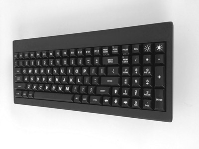 Cortron Model 90 Keyboard No Pointing Dev  Backlit Table Top Enclosure