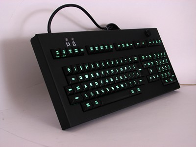 Cortron Model CUSTOM-KB Keyboard No Pointing Dev  Backlit Table Top Enclosure HEAVY DUTY DEC (Digital Equip Corp) Compaq HP LK401 / LK461 Style Keyboard.