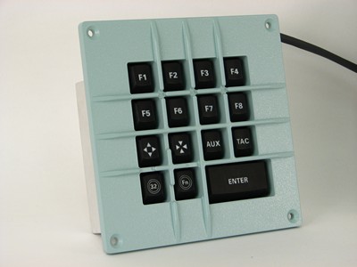 Cortron Model CUSTOM-KP Keypad No Pointing Dev  Backlit Panel Mount Enclosure Extreme shock, special ergonomics grid.