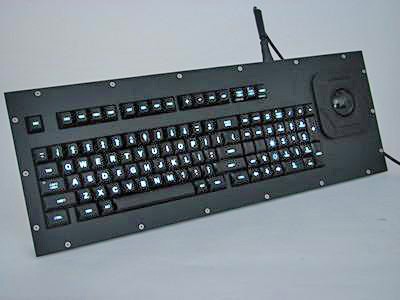 Cortron Model 100 Keyboard T20D  Backlit Panel Mount Enclosure Custom Function Key Legends.