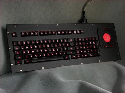 Cortron Model 100 Keyboard T20D  Backlit Panel Mount Enclosure Extreme Shock MIL-STD-901, Grade A, Special Drainage, O-Ring Gasket.