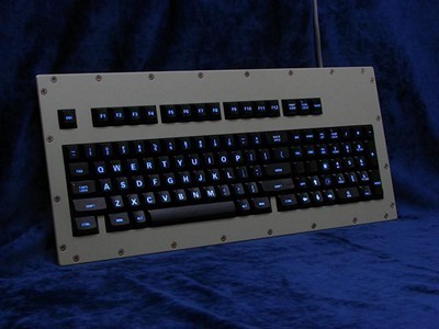 Cortron Model 100 Keyboard No Pointing Dev  Backlit Panel Mount Enclosure Light Weight.