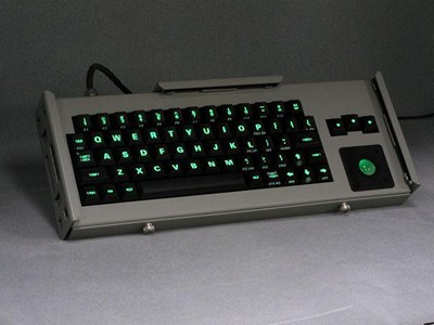 Cortron Model 62 Keyboard T10  Backlit Table Top Enclosure Aircraft Powered, Optional Stowable Keyboard Cover Plate.