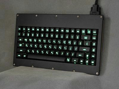 Cortron Model 80 Keyboard No Pointing Dev  Backlit Panel Mount Enclosure Korean Key Legends.