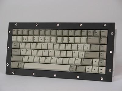 Cortron Model 80 Keyboard No Pointing Dev  Non-Backlit Panel Mount Enclosure Airborne, Spanish Key Legends.