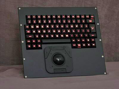 Cortron Model 84 Keyboard T20D  Backlit Panel Mount Enclosure