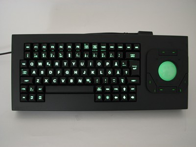 Cortron Model 84 Keyboard T20D  Backlit Table Top Enclosure Light Weight, D38999 Style USB A.