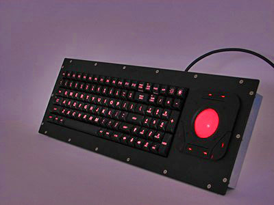 Cortron Model 90 Keyboard T20D  Backlit Panel Mount Enclosure Light Weight, High Temperature.