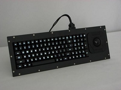 Cortron Model 90 Keyboard T20D  Backlit Panel Mount Enclosure Extreme Shock MIL-STD-901, Grade A.